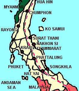 [ Map of Southern Thailand ]