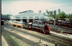 [ Haadyai Locomotive Shed with Diesel & Steam -1974 ]